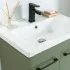 Mobile bagno sospeso 65 cm verde effetto legno con armadietto a specchio Sofia