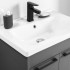 Mobile bagno sospeso 65 cm grigio effetto legno con armadietto a specchio Sofia