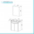 Mobile bagno sospeso 70 cm bianco lucido salvaspazio con specchio Clip