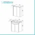 Mobile bagno sospeso 70 cm bianco lucido con armadietto a specchio Clip