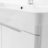 Mobile bagno sospeso 70 cm bianco lucido con armadietto a specchio Clip