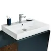 Mobile bagno sospeso 100 cm antracite e noce canaletto con lavabo e specchio Monza