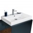 Mobile bagno sospeso 100 cm antracite e noce canaletto con lavabo e specchio Monza