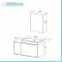 Mobile bagno sospeso 100 cm antracite e noce canaletto con lavabo e specchio Monza