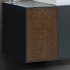 Mobile bagno sospeso 100 cm antracite e noce canaletto con lavabo e specchio Monza