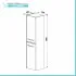 Colonna bagno sospesa 140 cm verde effetto legno 2 ante soft-close Sofia