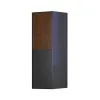 Colonna bagno sospesa 90 cm antracite e noce canaletto 2 ante push-pull Monza