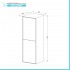 Colonna bagno sospesa 90 cm antracite e noce canaletto 2 ante push-pull Monza