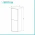 Colonna bagno sospesa 90 cm antracite e noce canaletto 2 ante push-pull Monza