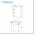 Mobile bagno sospeso salvaspazio 55 cm bianco lucido con specchio Strada