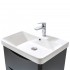Mobile bagno sospeso 80 cm antracite con specchio a filo Zen
