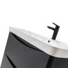 Mobile bagno sospeso 80 cm antracite con specchio a filo Zen