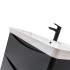Mobile bagno sospeso 80 cm antracite con specchio a filo Zen