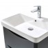 Mobile bagno sospeso 80 cm antracite con specchio a filo Zen