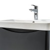 Mobile bagno sospeso 80 cm antracite con specchio a filo Zen