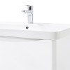 Mobile bagno sospeso 80 cm bianco lucido con specchio reversibile Zen