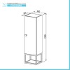 Colonna bagno sospesa 125 cm stile industrial in legno e metallo nero Zante
