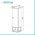 Colonna bagno sospesa 125 cm stile industrial in legno e metallo nero Zante