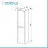 Colonna bagno sospesa 140 cm antracite lucido 2 ante soft-close Stillo