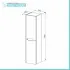 Colonna bagno sospesa 140 cm antracite lucido 2 ante soft-close Stillo