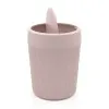 Set accessori bagno scopino e pattumiera rosa in plastica Ring