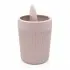 Set accessori bagno scopino e pattumiera rosa in plastica Ring