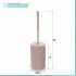 Scopino WC da appoggio rosa in plastica Ring