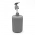 Accessori bagno appoggio in set completo 5 pezzi grigio in plastica Ring