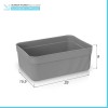 Vassoio porta oggetti da appoggio grigio in plastica Ring