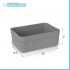 Vassoio porta oggetti da appoggio grigio in plastica Ring