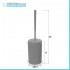 Scopino bagno da appoggio grigio in plastica Ring