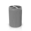 Portaspazzolini bagno da appoggio grigio in plastica Ring