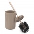 Set accessori bagno appoggio scopino e pattumiera tortora in plastica Ring
