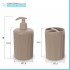 Set accessori appoggio dispenser e portaspazzolini tortora in plastica Ring