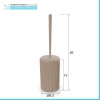 Portascopino da appoggio tortora in plastica Ring