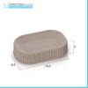 Porta sapone da appoggio tortora in plastica Ring