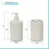 Accessori bagno appoggio in set completo 5 pezzi beige in plastica Ring