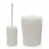 Set accessori bagno scopino e pattumiera beige in plastica Ring