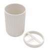 Portaspazzolini da appoggio beige in plastica Ring