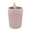 Pattumiera bagno rosa in plastica 4,2 lt con coperchio basculante Ring