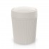 Pattumiera bagno beige in plastica 4,2 lt con coperchio basculante Ring