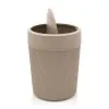 Pattumiera bagno tortora in plastica 4,2 lt con coperchio basculante Ring