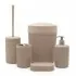 Pattumiera bagno tortora in plastica 4,2 lt con coperchio basculante Ring