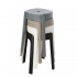 Sgabello bagno multiuso nero in plastica Fly