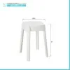Sgabello bagno multiuso bianco in plastica Fly