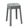 Sgabello bagno multiuso grigio in plastica Fly