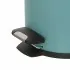 Pattumiera bagno in acciaio acquamarina con pedale e coperchio slim 3 lt