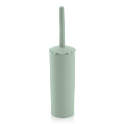 Scopino wc da appoggio verde acqua in plastica con portascopino
