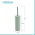 Scopino wc da appoggio verde acqua in plastica con portascopino