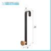 Appendiabiti da porta e termoarredo in acciaio nero e bambù Haiti